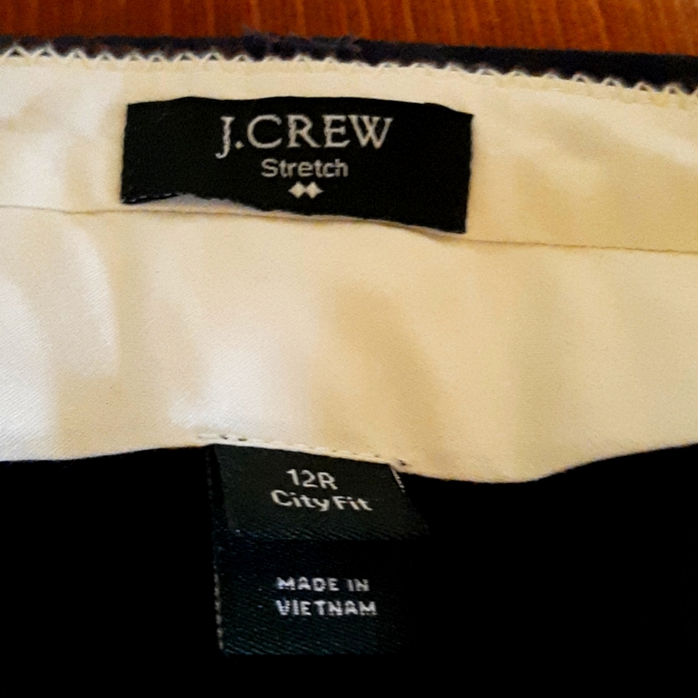 J Crew City Fit 12 R navy chino cotton pants